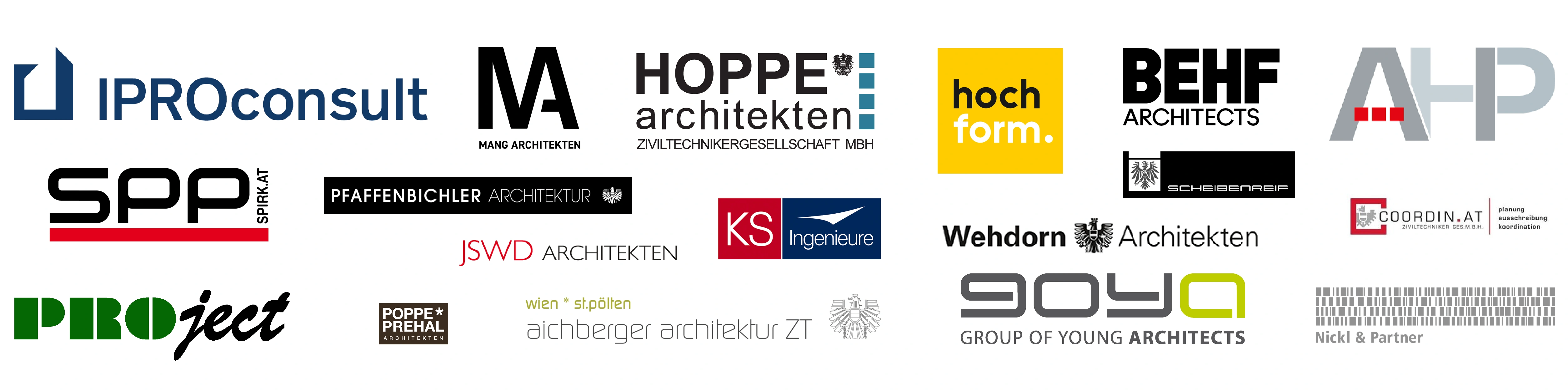 Hier sind einige Logos unserer Partnerbüros ersichtlich.