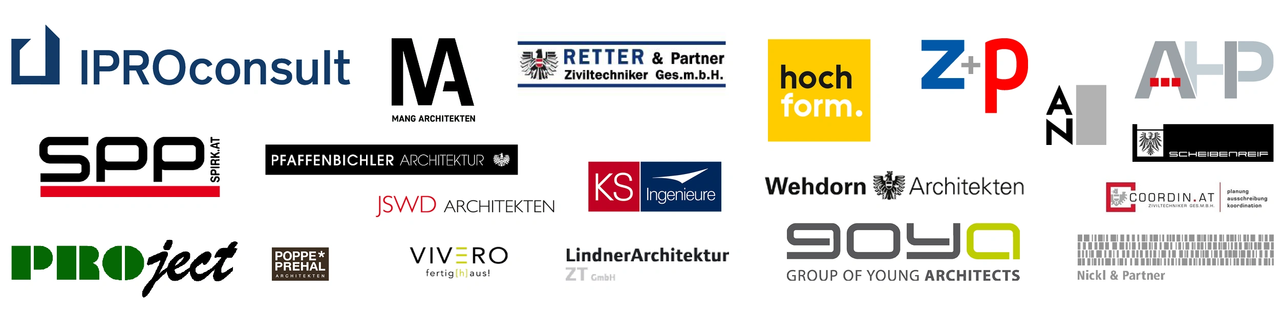 Hier sind einige Logos unserer Partnerbüros ersichtlich.