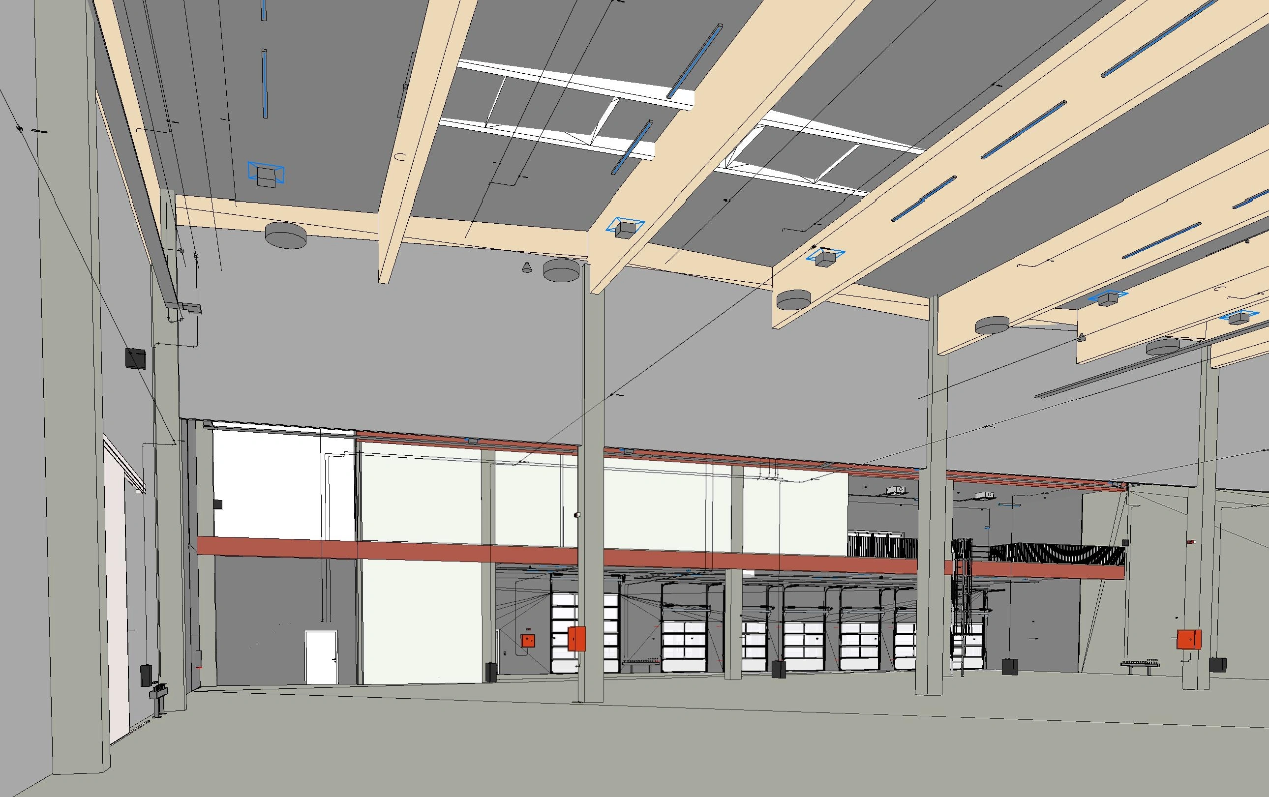 15034 Logistikcenter Amstetten - TGA-Zentralmodell Florian - Rendering von - Bild innen.